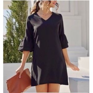 Women’s Bell Ruffle Sleeve V-Neck Mini Dress M NWT